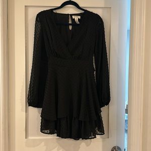Jessica Simpson long sleeve black dress